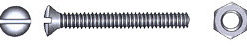 Maskinskrue m/mutter A4 DIN 964/934, 3 x 16 mm, 10 stk