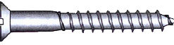 Treskrue kobber DIN 97, 5 x 50 mm, 4 stk