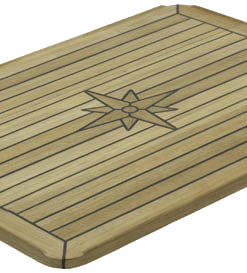 Bordplate Nautic Star, sammenleggbart 34 x 60 cm