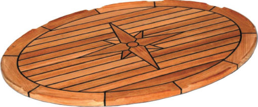 Bordplate, Nautic Star, oval 58 x 80 cm