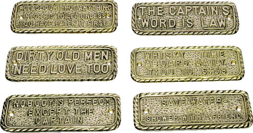 Skilt messing 145 x 60 mm "Dirty old men need..."