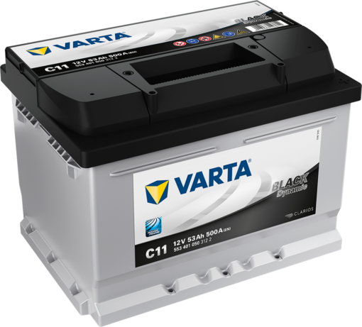 VARTA Startbatteri Black Dynamic C11 12V 53AH 500CCA (242x175x175/175) +høyre