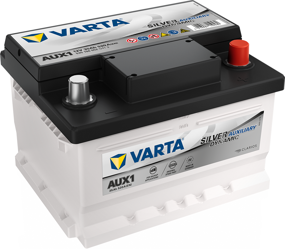 VARTA Silver Dynamic AUX Batteri 12V 35AH 540EN (212x175x140mm) +høyre AUX1