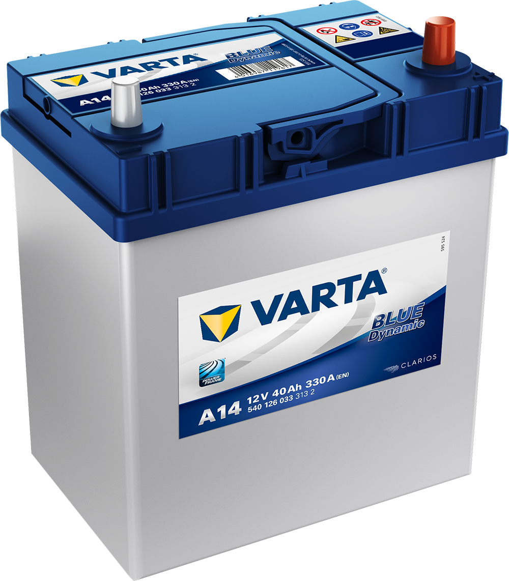 VARTA Blue Dynamic Batteri 12V 40AH 330CCA (187x127x200/227mm) +høyre A14