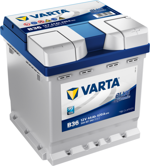 VARTA Blue Dynamic Batteri 12V 44AH 420CCA (175x175x190/190mm) +høyre B36