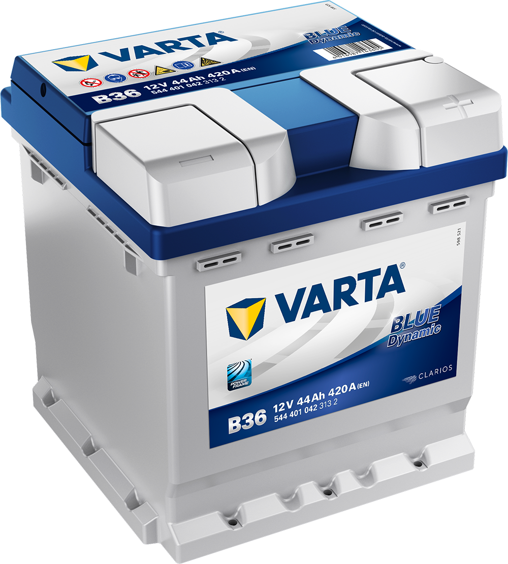 VARTA Blue Dynamic Batteri 12V 44AH 420CCA (175x175x190/190mm) +høyre B36