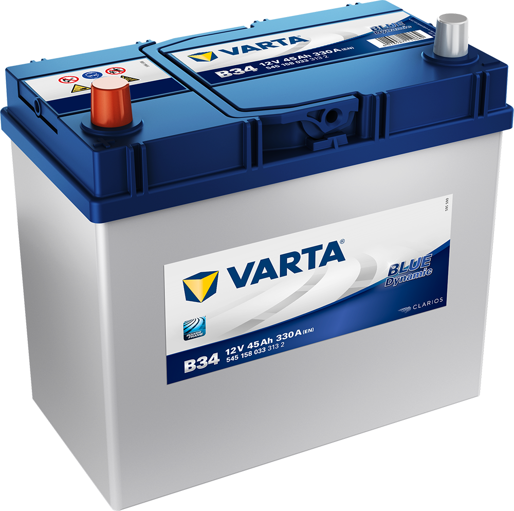 VARTA Blue Dynamic Batteri 12V 45AH 330CCA (238x129x200/227mm) +venstre B34