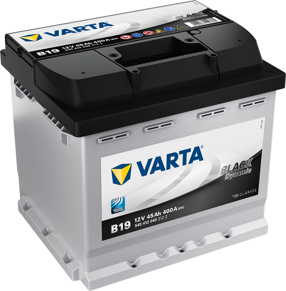 VARTA Black Dynamic Batteri 12V 45AH 400CCA (207x175x190/190mm) +høyre B19