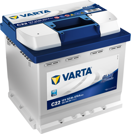 VARTA Blue Dynamic Batteri 12V 52AH 470CCA (207x175x190/190mm) +høyre C22