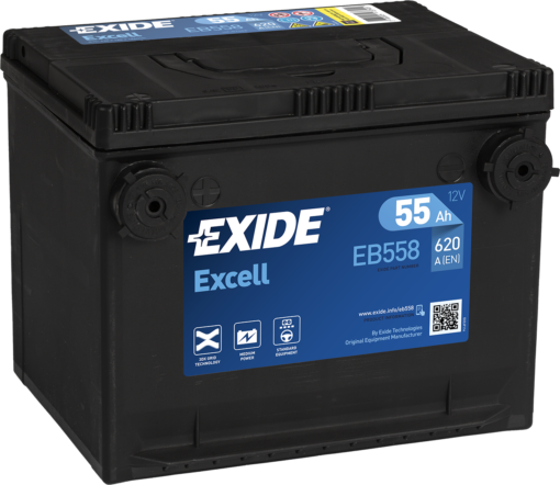 EXIDE STARTBATTERI 12V 55AH (230x180x186mm) +Venstre