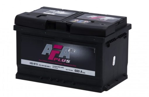 AFA Plus Batteri 12V 72AH 680CCA (278x175x175/175mm) +høyre