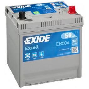 EXIDE STARTBATTERI 12V 50AH (200x173x200/220mm) +Høyre