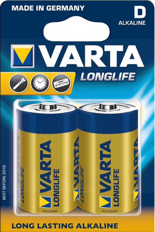 VARTA Longlife D 1,5V 2-pakning