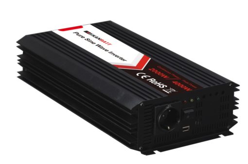 SKANBATT Inverter 24V 2000W (4000W) Ren Sinus m/Trådløs Fjernkontroll