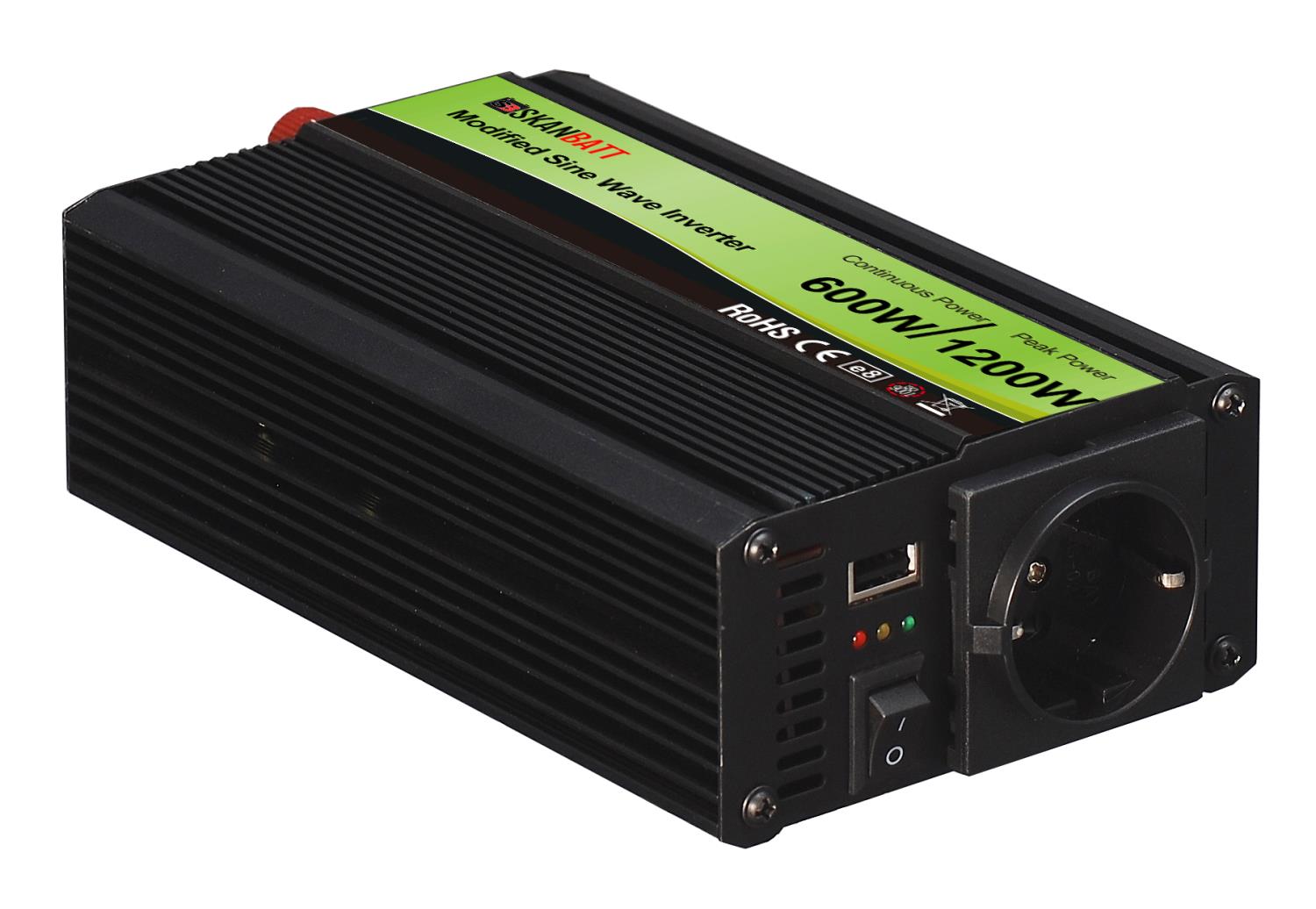 SKANBATT Inverter Modifisert Sinus 12V 600W