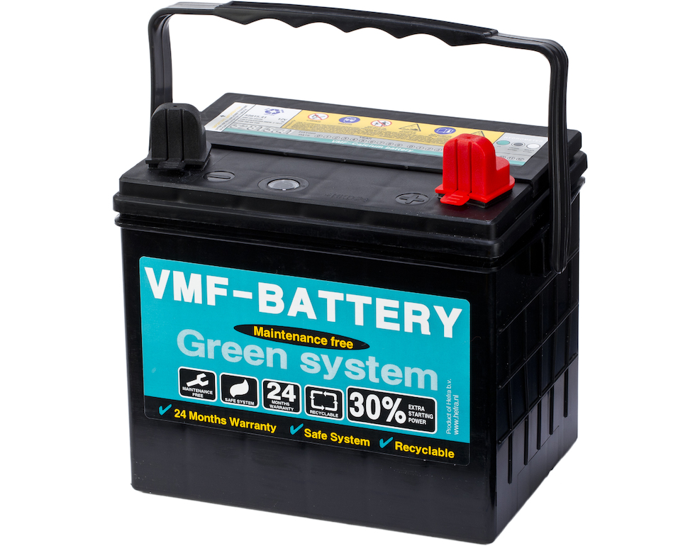 VMF Plenklipper batteri 12V 28AH 250CCA (205x132x159/186mm) +høyre 12N24-3