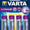 VARTA Lithium AA 1,5V 4-pakning