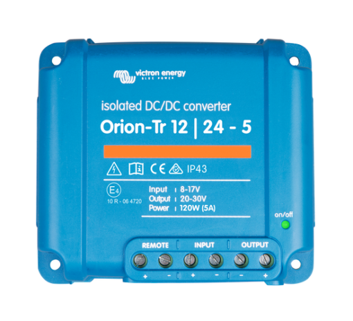 VICTRON Orion TR Omformer DC-DC 12>24V 5A (Galvanisk isolert)