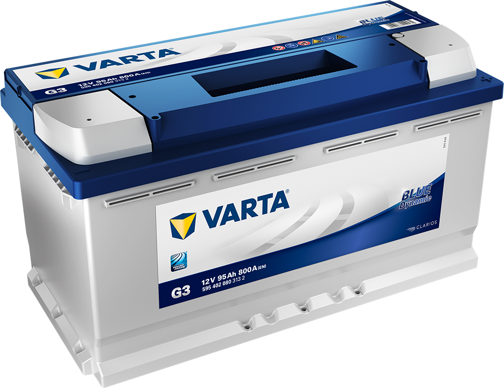 VARTA Blue Dynamic Batteri 12V 95AH 800CCA (353x175x190/190mm) +høyre G3