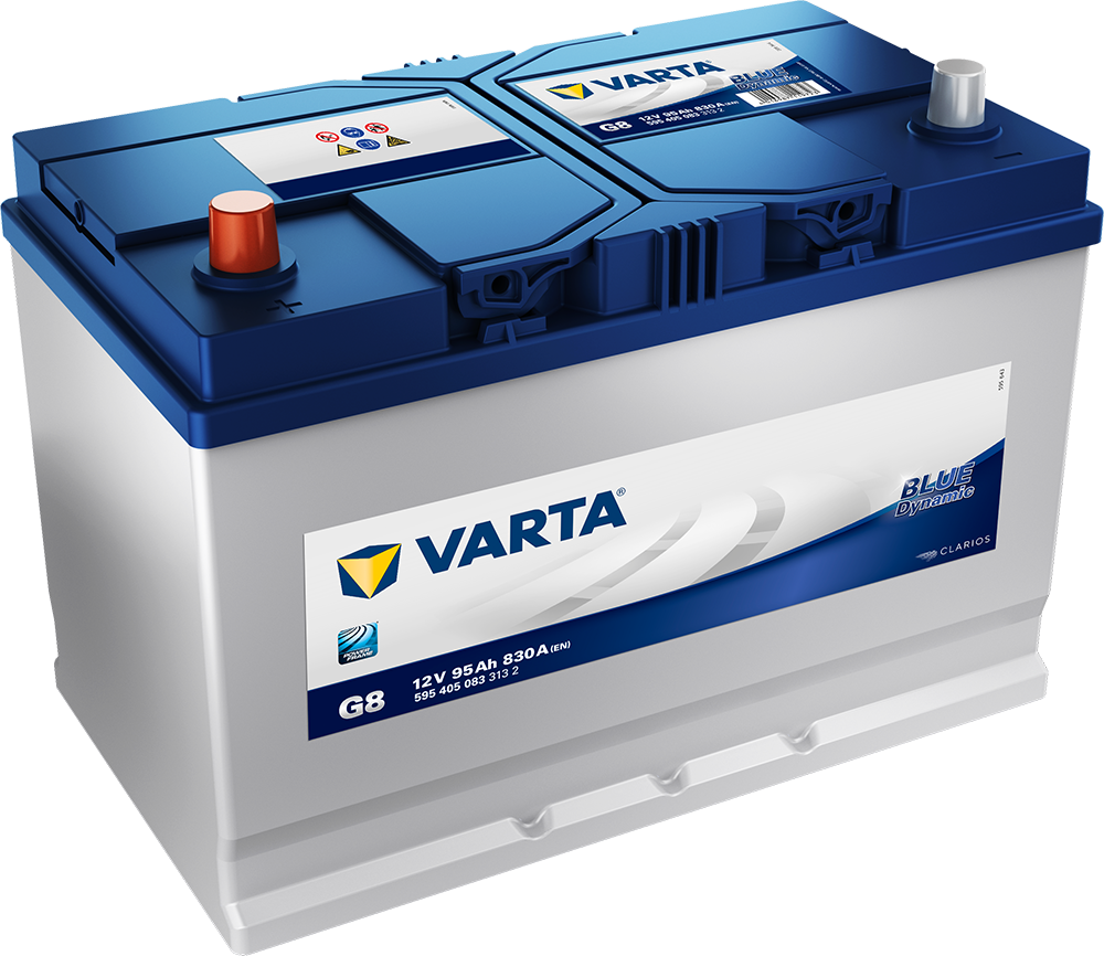 VARTA Startbatteri Blue Dynamic 12V 95AH 830CCA (306x173x200/225mm) +venstre G8