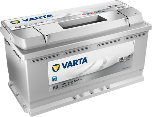 VARTA Silver Dynamic Batteri 12V 100AH 830CCA (353x175x190/190mm) +høyre H3