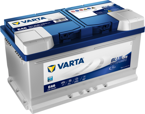 VARTA Blue Dynamic EFB Batteri 12V 75AH 730CCA (315x175x175/175mm) +høyre E46