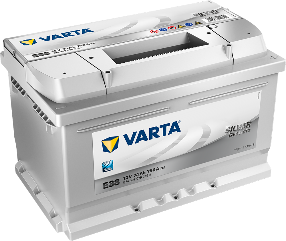 VARTA Silver Dynamic Batteri 12V 74AH 750CCA (278x175x175/175mm) +høyre E38