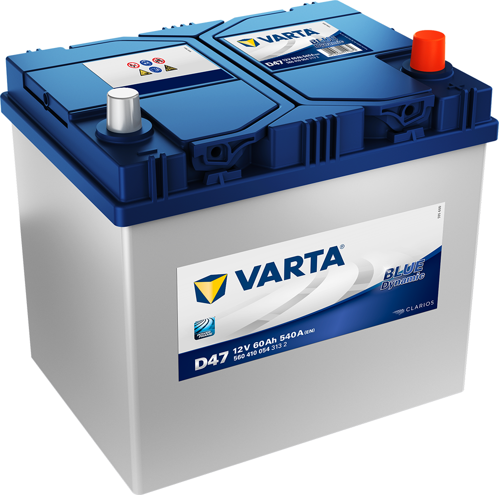 VARTA Blue Dynamic Batteri 12V 60AH 540CCA (232x173x200/225mm) +høyre D47