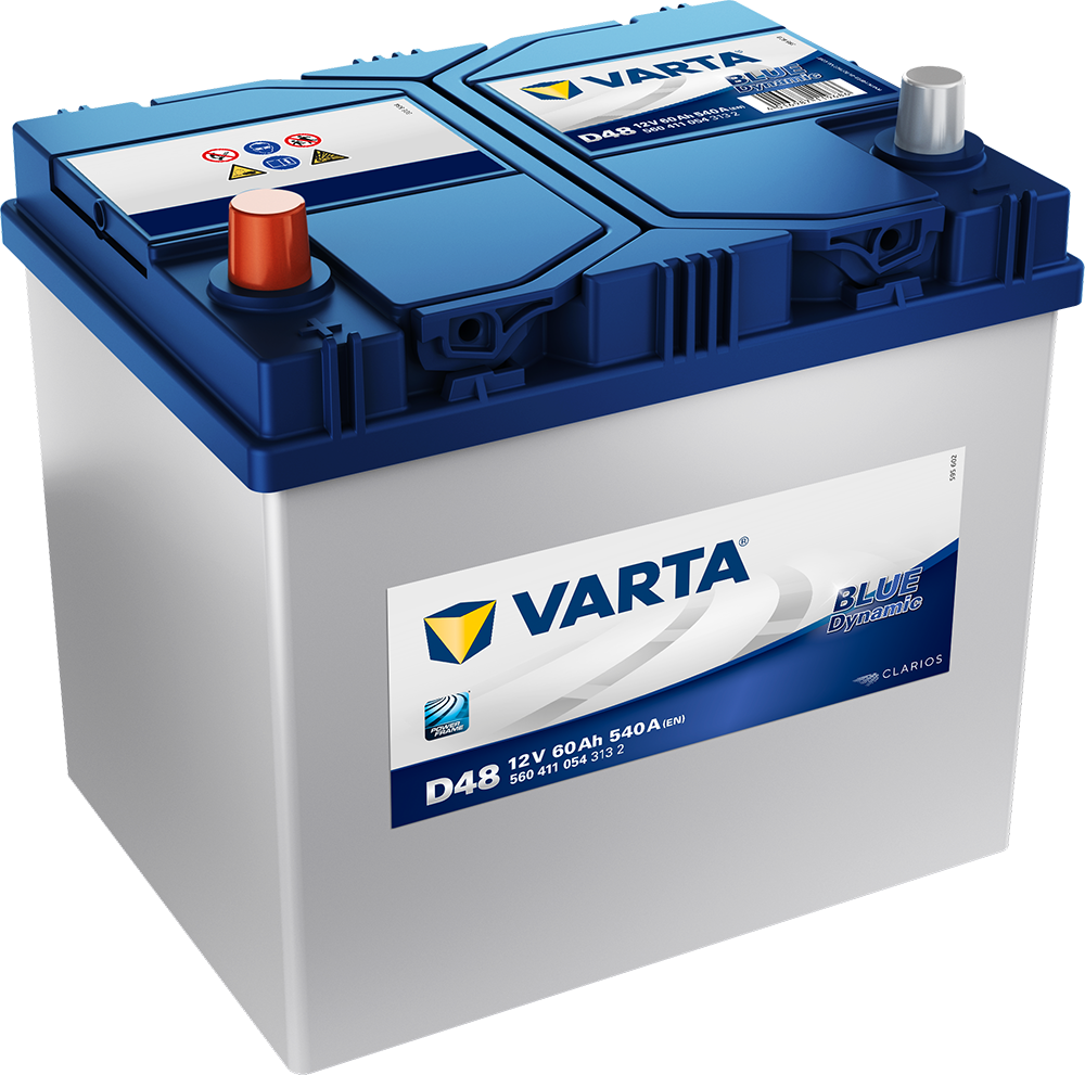 VARTA Blue Dynamic Batteri 12V 60AH 540CCA (232x173x200/225mm) +venstre D48