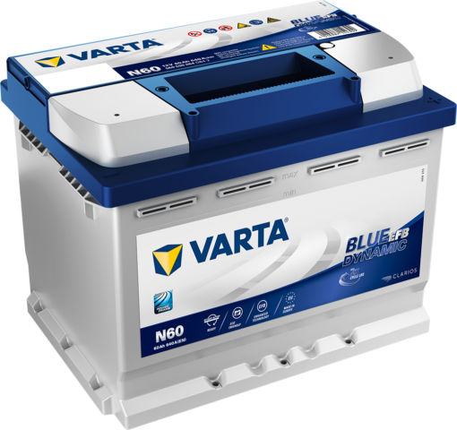 VARTA Blue Dynamic EFB Batteri 12V 60AH 640CCA (242x175x190/190mm) +høyre N60