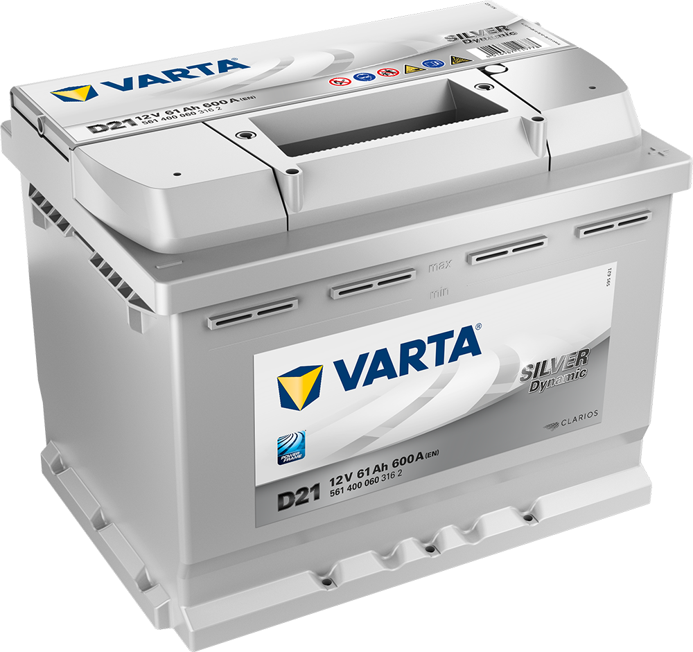 VARTA Silver Dynamic Batteri 12V 61AH 600CCA (242x175x175/175mm) +høyre D21