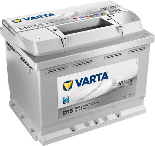 VARTA Silver Dynamic Batteri 12V 63AH 610CCA (242x175x190/190mm) +høyre D15