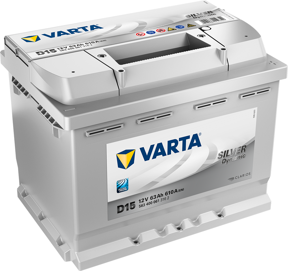 VARTA Silver Dynamic Batteri 12V 63AH 610CCA (242x175x190/190mm) +høyre D15