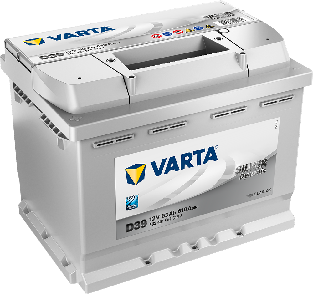 VARTA Silver Dynamic Batteri 12V 63AH 610CCA (242x175x190/190mm) +venstre D39