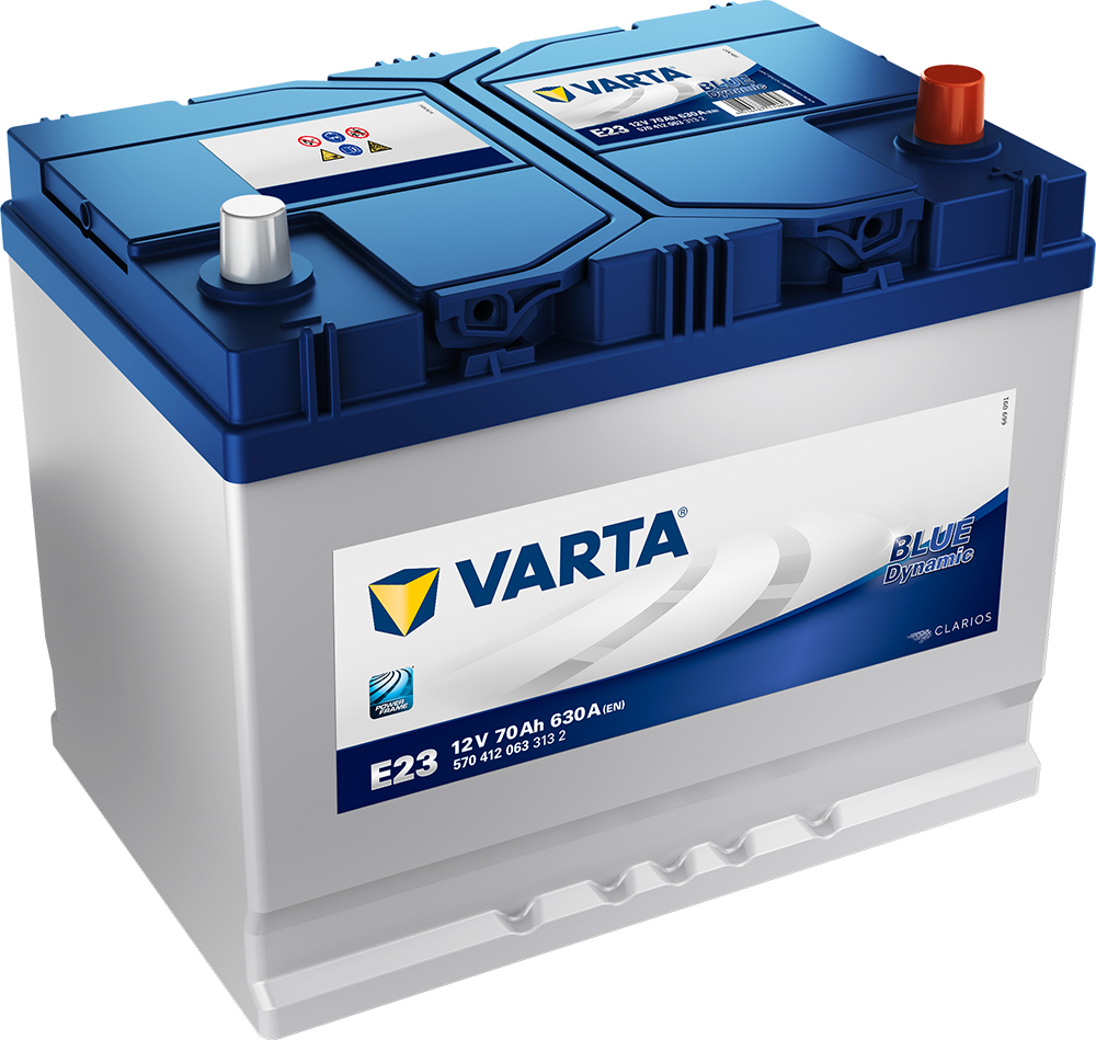 VARTA Blue Dynamic Batteri 12V 70AH 630CCA (261x175x200/220mm) +høyre E23