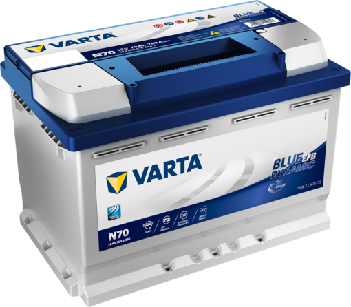 VARTA Blue Dynamic EFB Batteri 12V 70AH 760CCA (278x175x190/190mm) +høyre N70