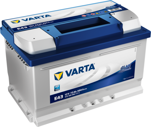 VARTA Blue Dynamic Batteri 12V 72AH 680CCA (278x175x175/175mm) +høyre E43