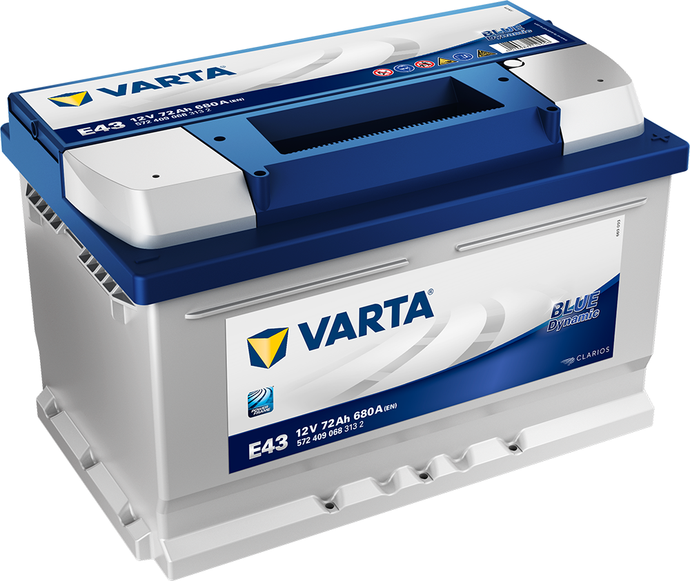 VARTA Blue Dynamic Batteri 12V 72AH 680CCA (278x175x175/175mm) +høyre E43