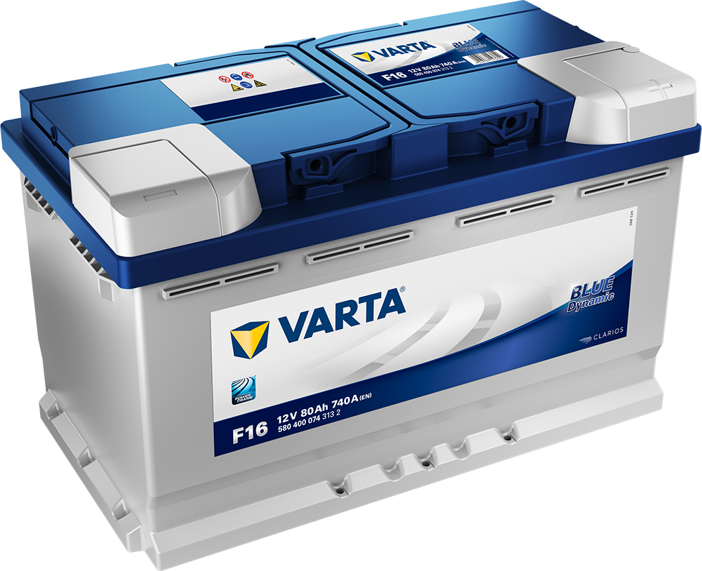 VARTA Blue Dynamic Batteri 12V 80AH 740CCA (315x175x190/190mm) +høyre F16