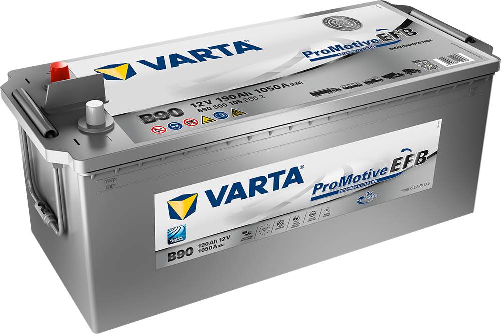 VARTA Promotive EFB Batteri 12V 190AH 1050CCA (513x223x203/223mm) +venstre B90