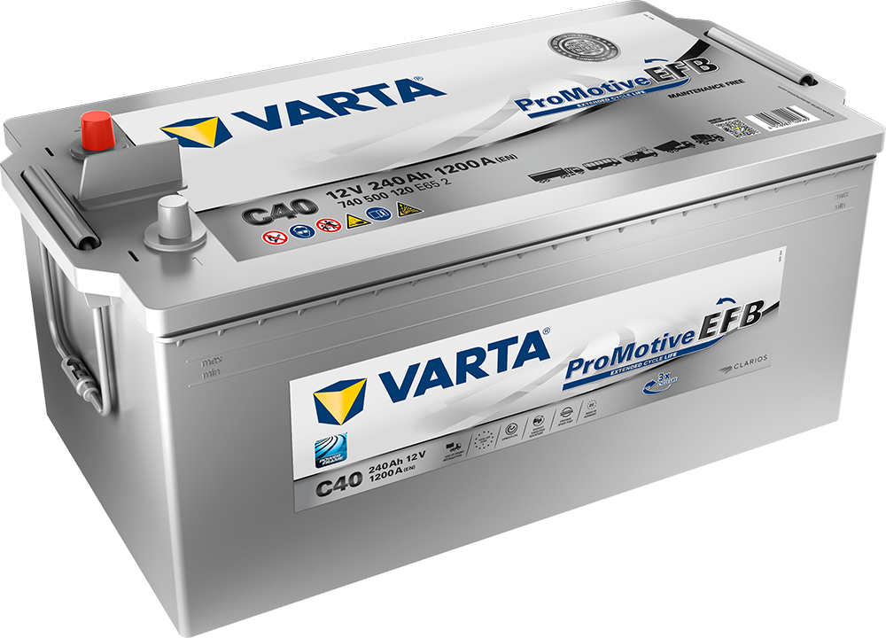 VARTA Promotive EFB Batteri 12V 240AH 1200CCA EN (518x276x242mm) +venstre C40