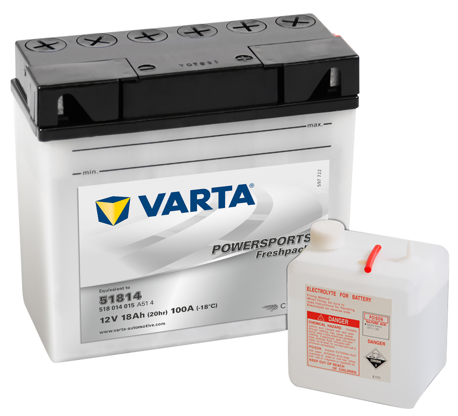 VARTA MC Batteri 12V 18AH 100CCA (186x82x171mm)