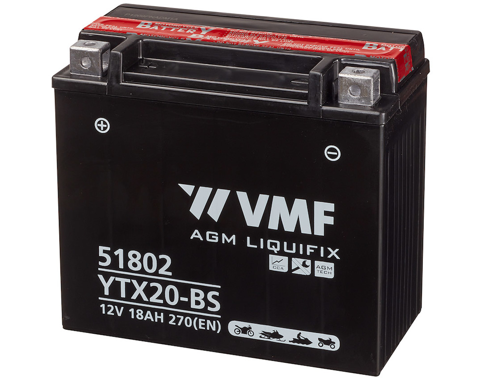 VMF MC Batteri 12V 18AH 210CCA (175x86x154) +venstre | YTX20-BS