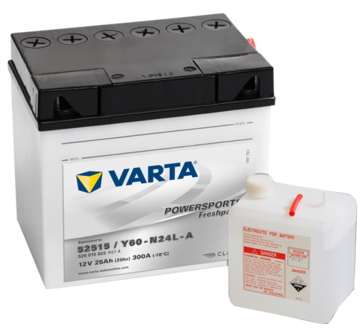 VARTA MC Batteri 12V 25AH 300CCA (186x130x171mm) +høyre Y60-N24L-A