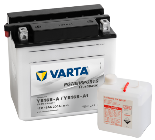 VARTA MC Batteri 12V 16AH 200CCA (160x90x161mm) +venstre YB16B-A