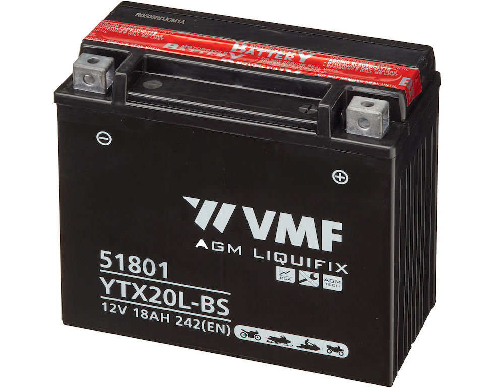 VMF MC Batteri 12V 18AH 242CCA (175x86x154) +høyre | YTX20L-BS