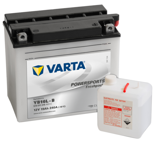 VARTA MC Batteri 12V 19AH 240CCA (176x101x156mm) +høyre YB16L-B