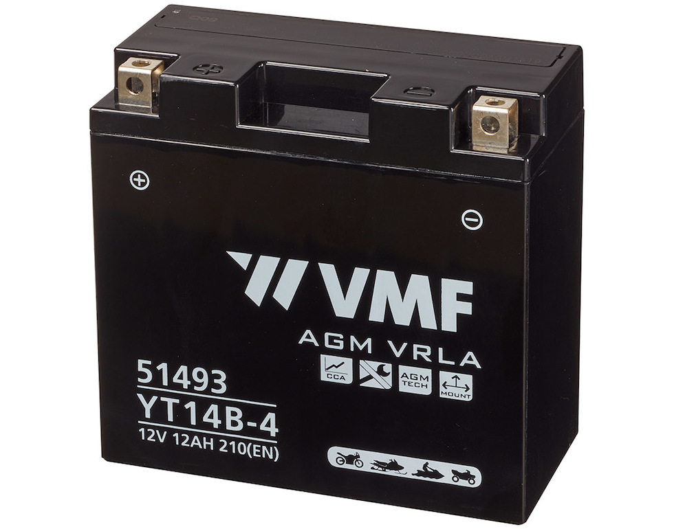 VMF MC Batteri 12V 12AH 210CCA (150x69x145) +venstre | YT14-B4 | YT14B-BS