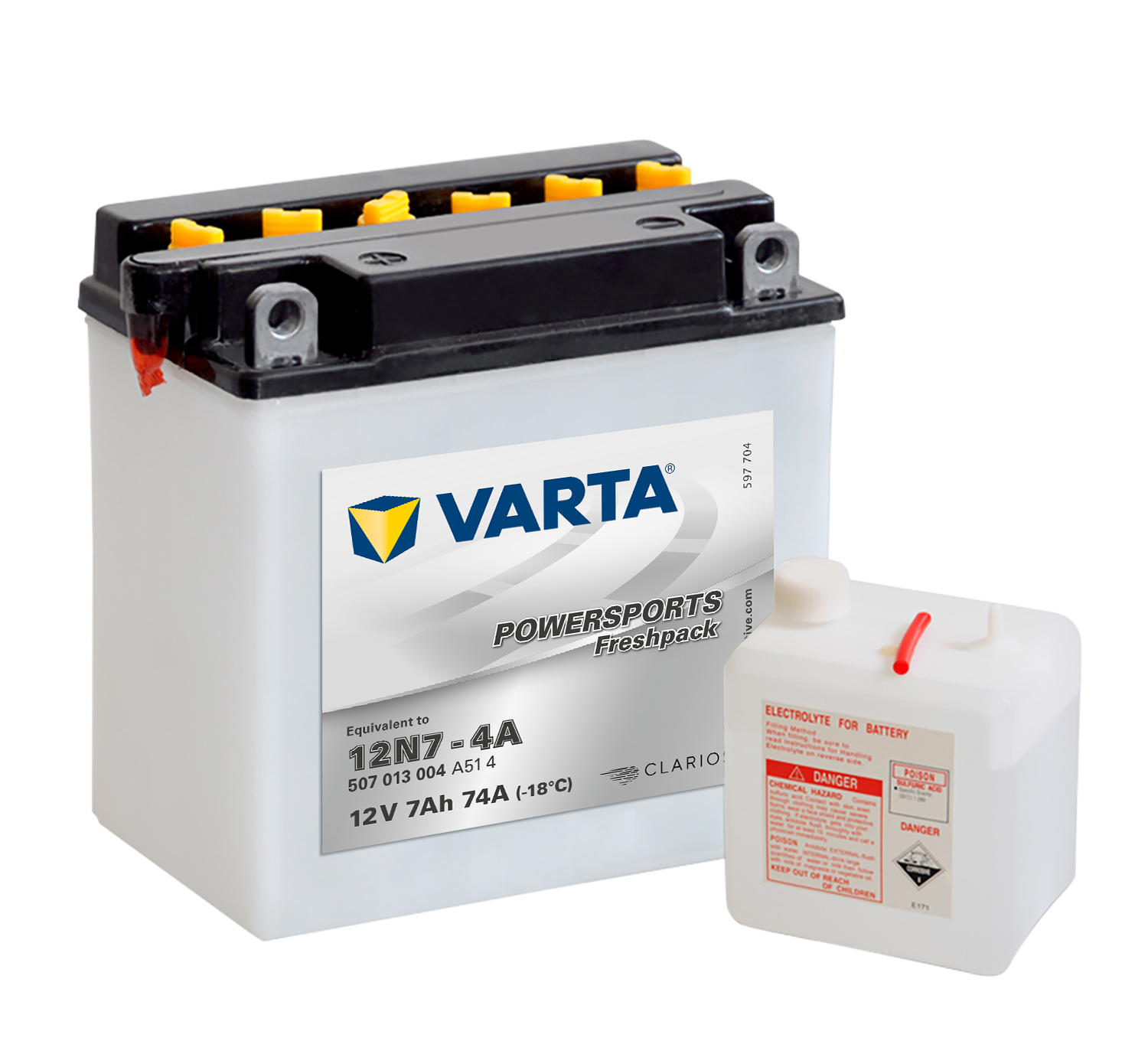 VARTA MC Batteri 12V 7AH 74CCA (137x75x134mm) +venstre 12N7-4A