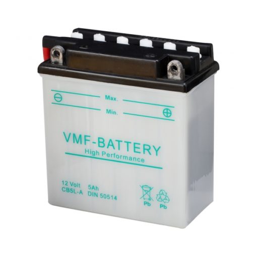 VMF MC Batteri 12V 5AH 50CCA (121x61x131) +høyre | YB5L-A